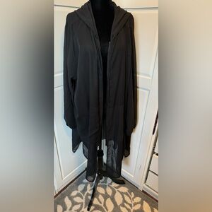 Black Sheer Cover/Jacket with zipper and hood